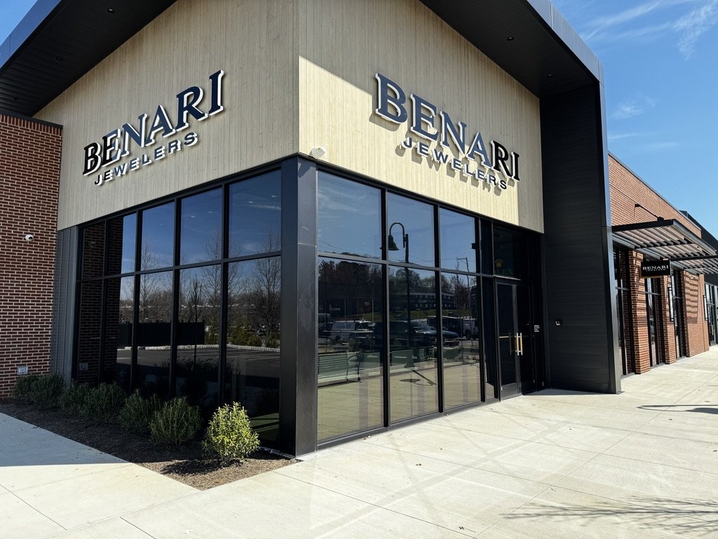 Benari Jewelers Newtown Square storefront after ceramic window film