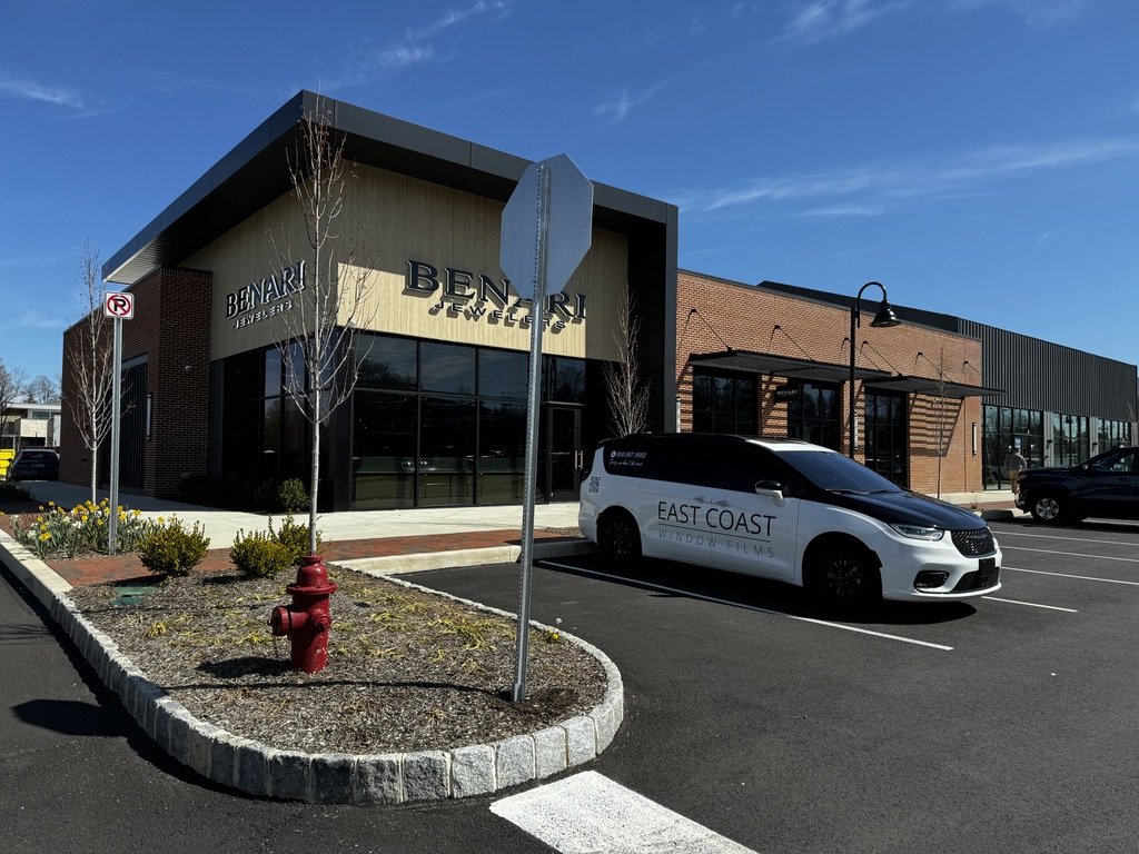East Coast Window Films van at Benari Jewelers in Newtown Square